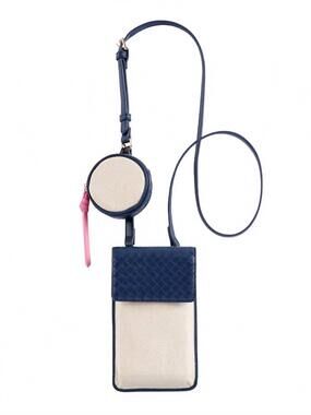 NEW SHIRALEAH women's frankie phone holder crossbody bag in navy